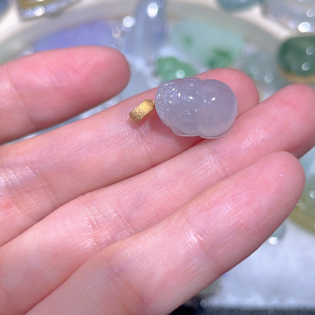 翡翠颈饰18K金镶嵌翡翠