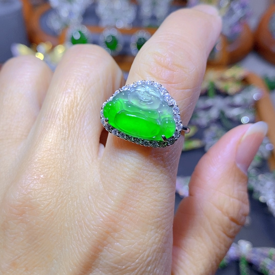 翡翠颈饰银S925镶嵌天然翡翠