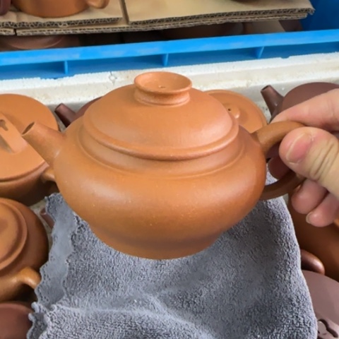 紫砂茶壶黄降坡泥200cc