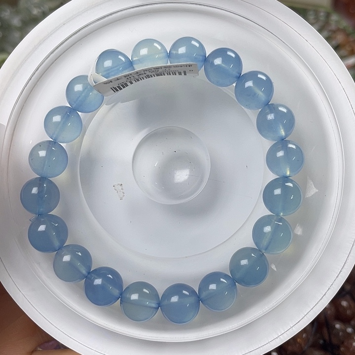烟晶手链未镶嵌天然水晶海蓝宝
