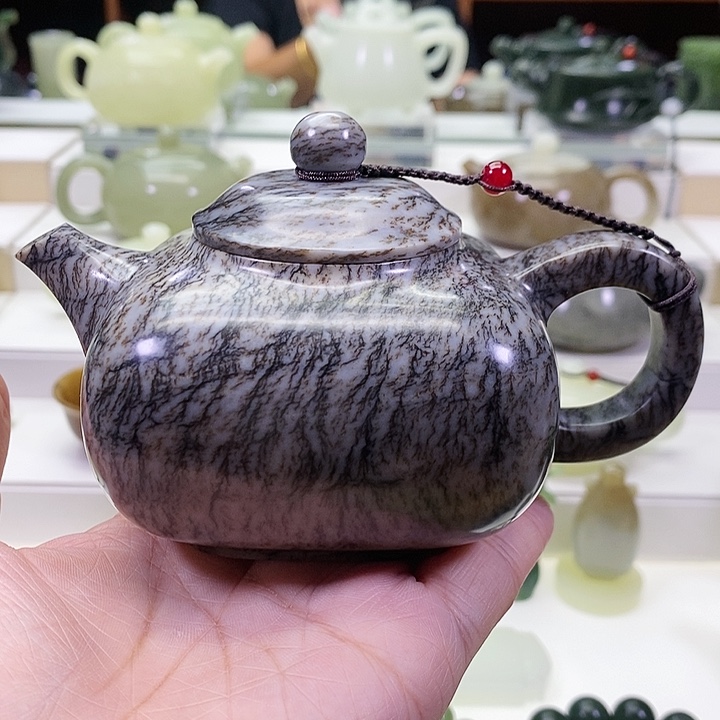 未镶嵌和田玉挂件茶壶240m l