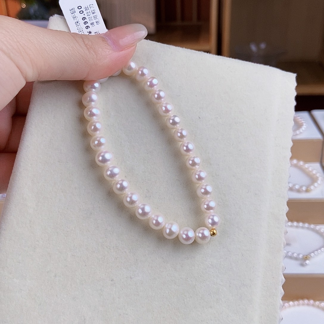 淡水珍珠手绳银S925镶嵌