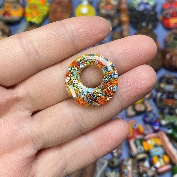 琉璃颈饰千花环扣121