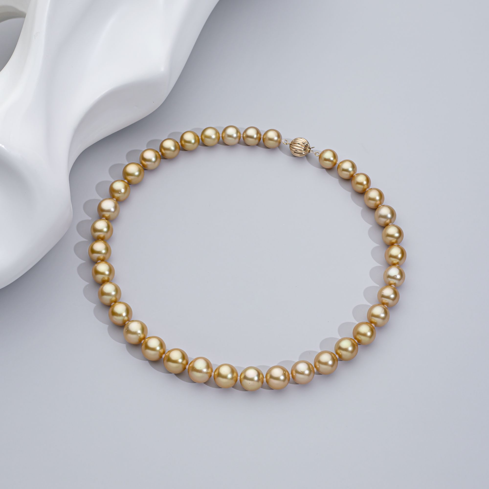 【超哥推荐】海水金珠项链10-12mm 精致百搭