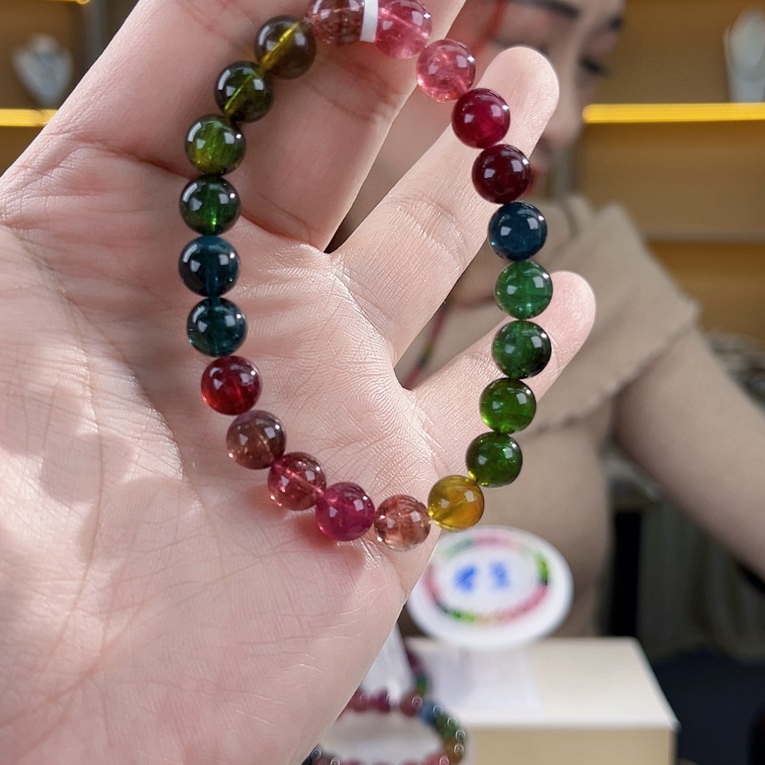 碧玺碧玺单圈未镶嵌雪*