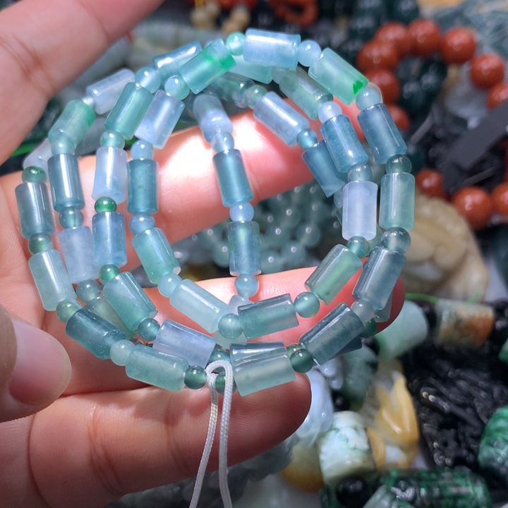 翡翠颈饰未镶嵌保真天然A货翡翠