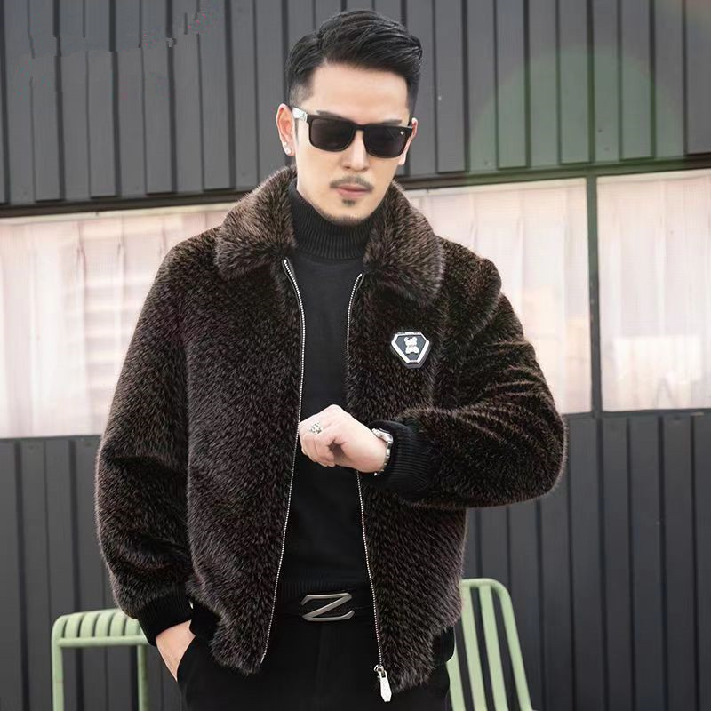 轻奢海宁大衣男士冬季新款加厚保暖爆款高档夹克外套