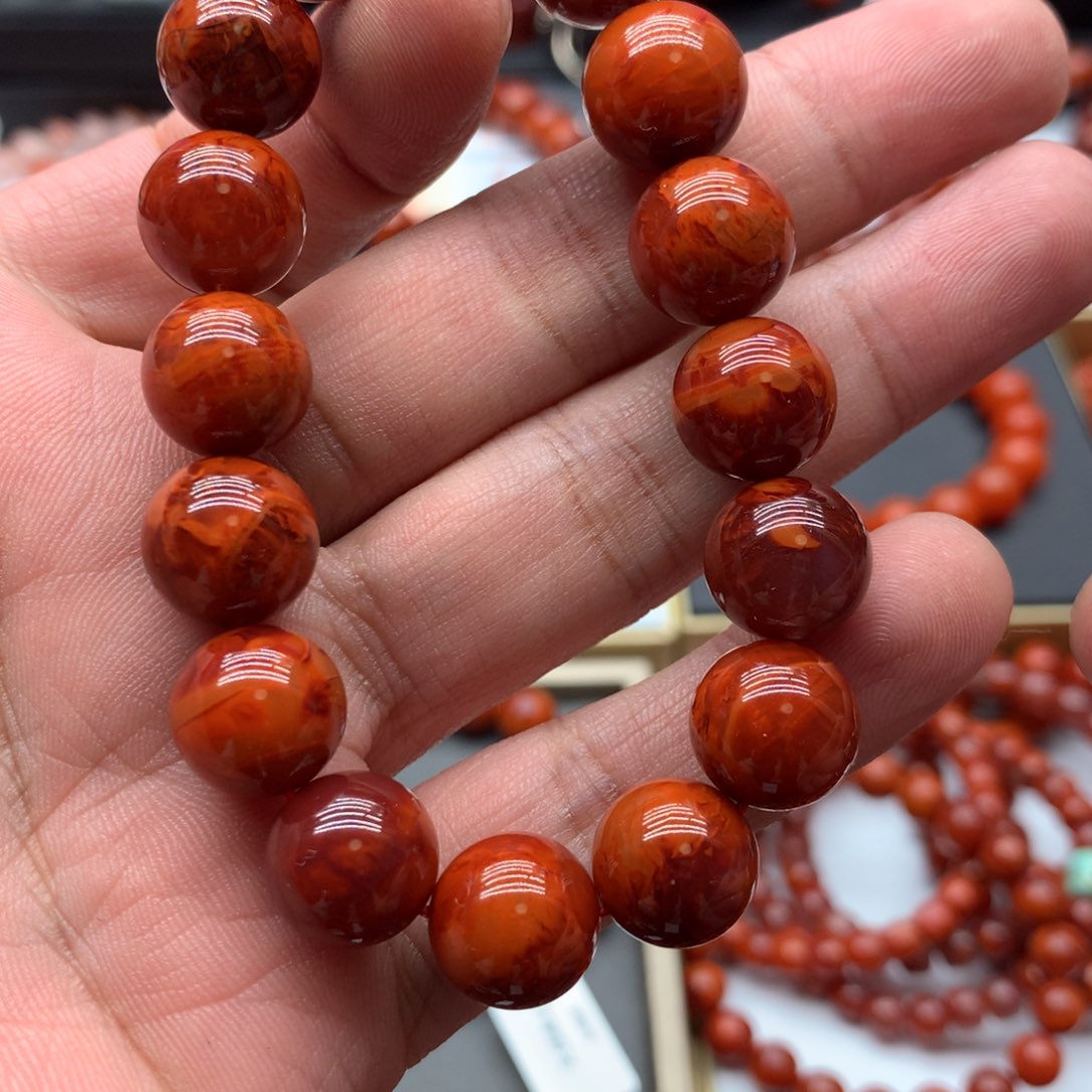 南红玛瑙手链未镶嵌