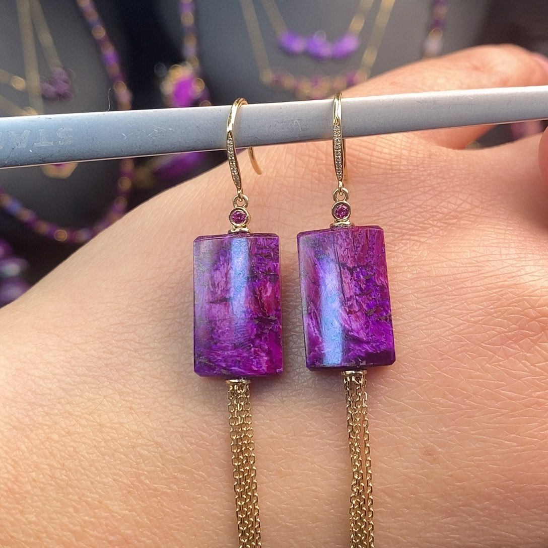 苏纪石（舒俱来）吊坠18K金镶嵌