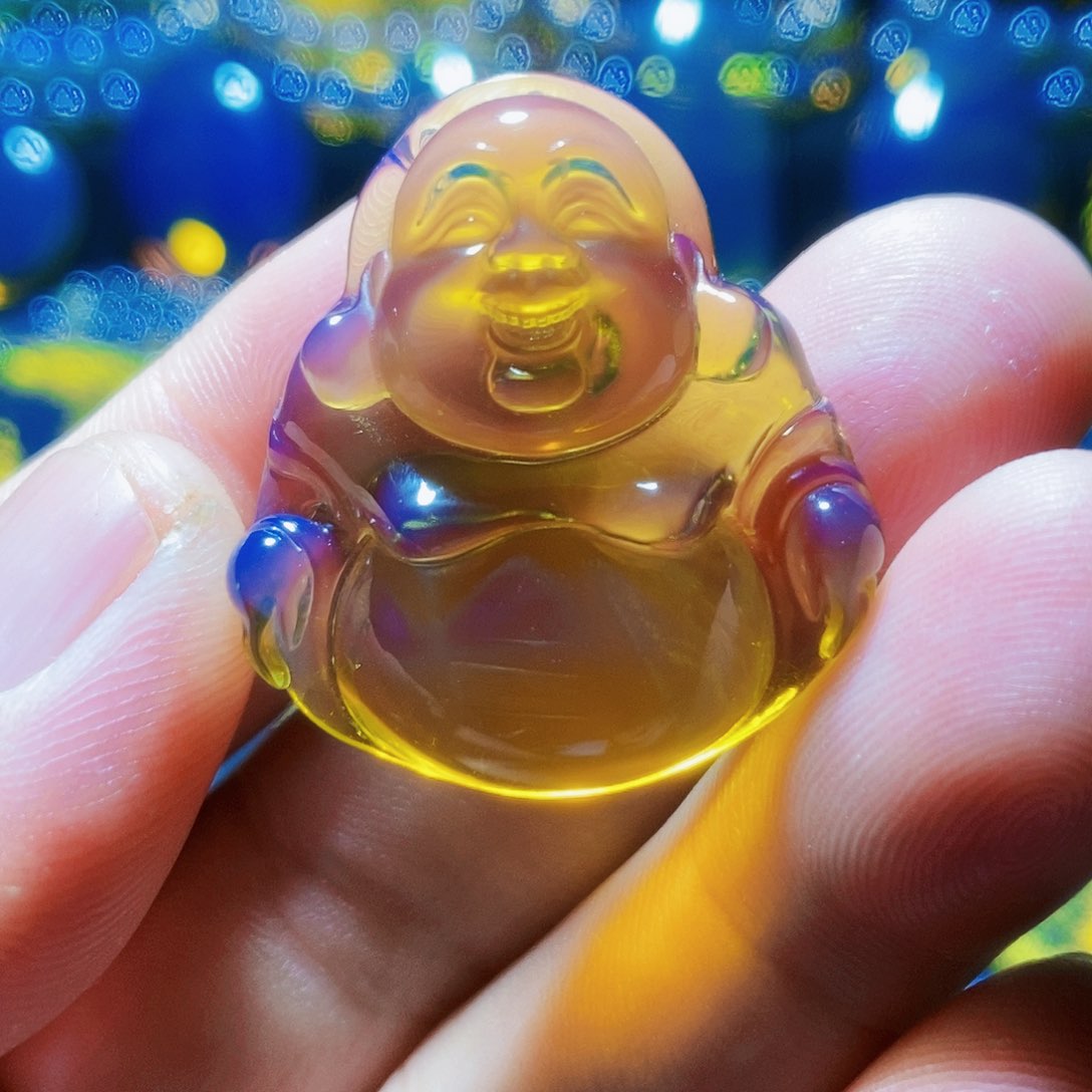 【闪购商品】蓝珀颈饰未镶嵌蓝珀雕刻件
