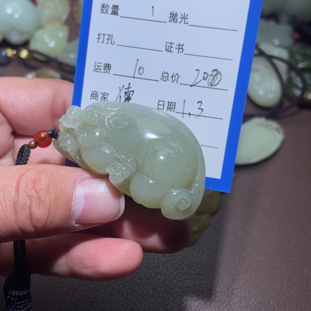 颈饰未镶嵌和田玉（糖玉）江*.