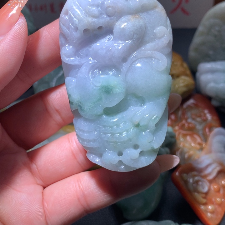 翡翠未镶嵌颈饰保真天然A货翡翠