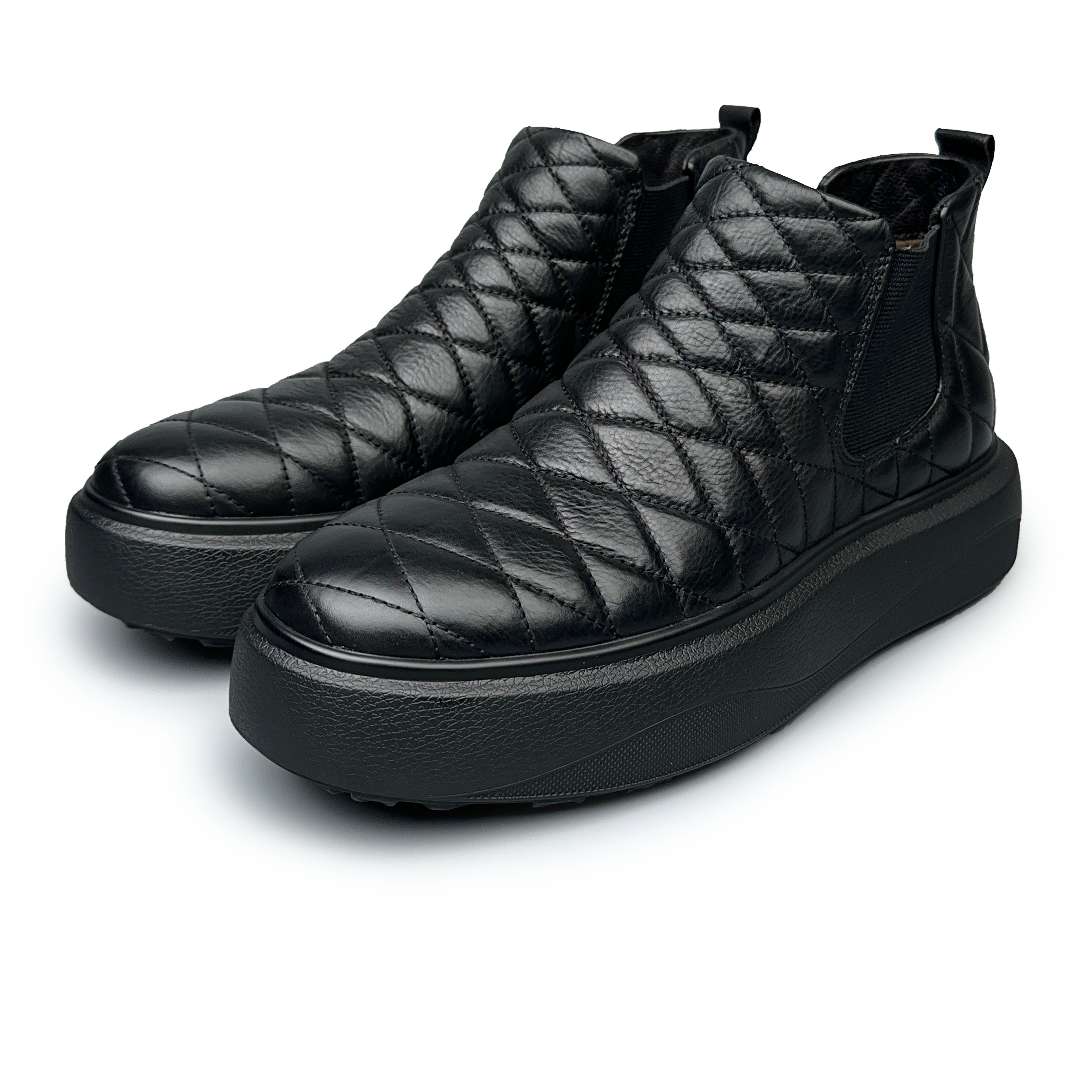 BIEUBRAYR/【断码特价】一脚蹬加绒短靴冬季真皮舒适百搭男士皮鞋