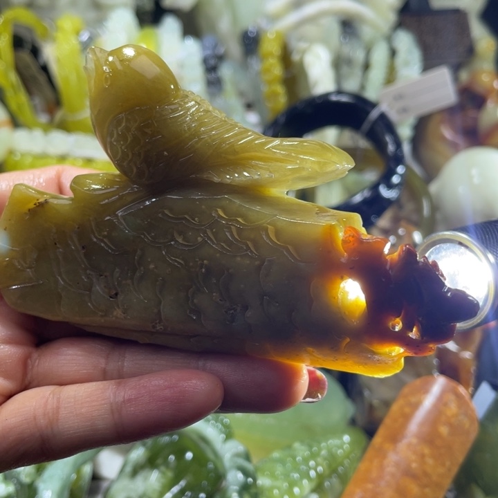 岫玉未镶嵌摆件摆件