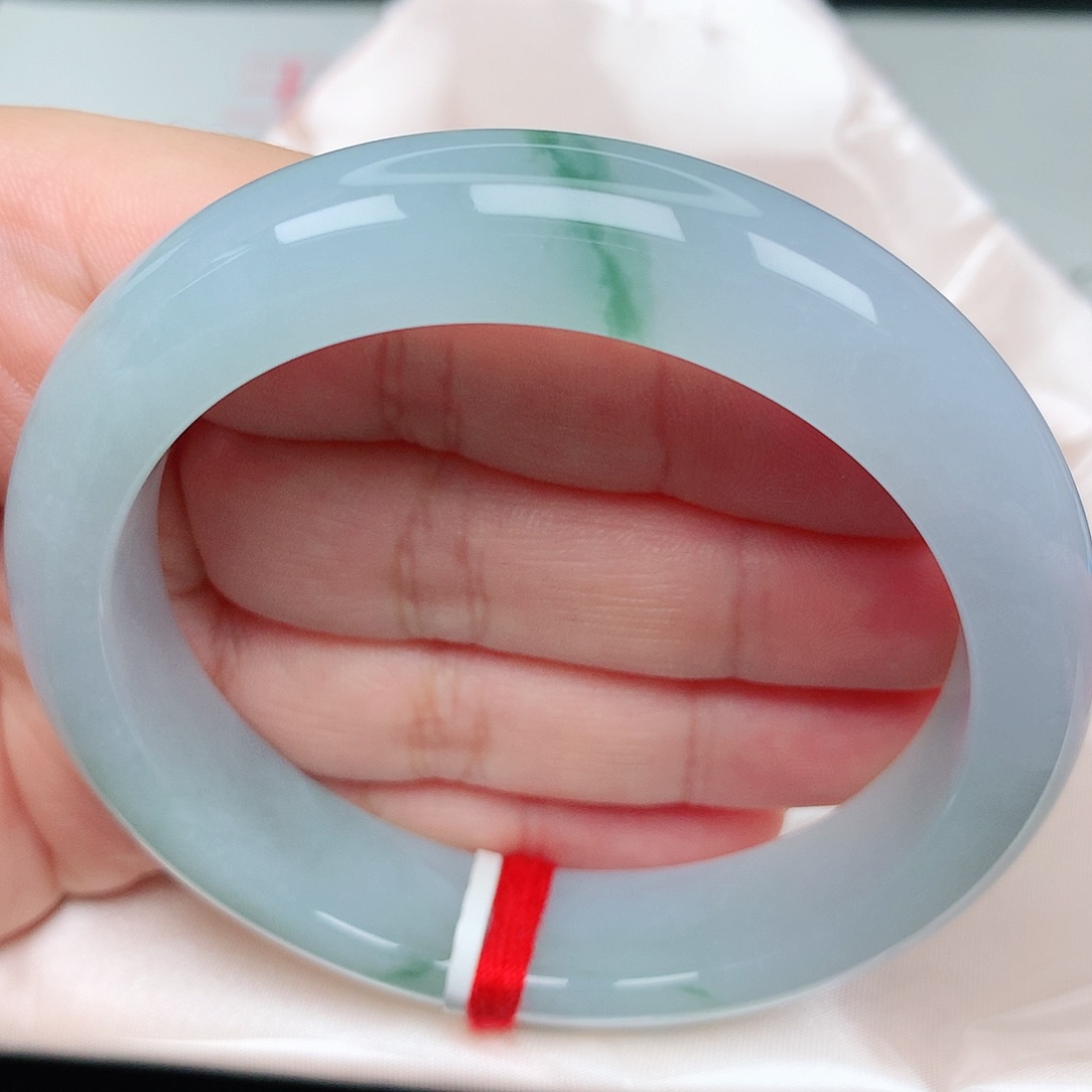 未镶嵌手镯翡翠11宽版冰胶飘花