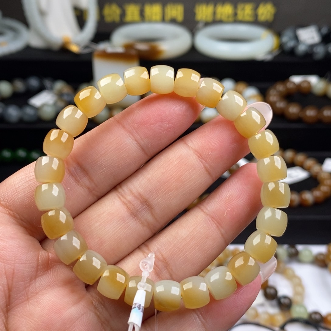 和田玉手串未镶嵌