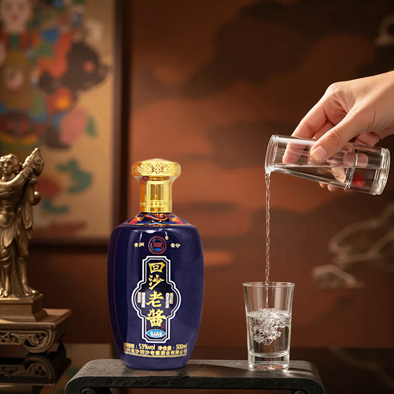 回沙老酱窖藏15金沙产区酱香型白酒53°正宗老酒厂纯粮食酒53度500