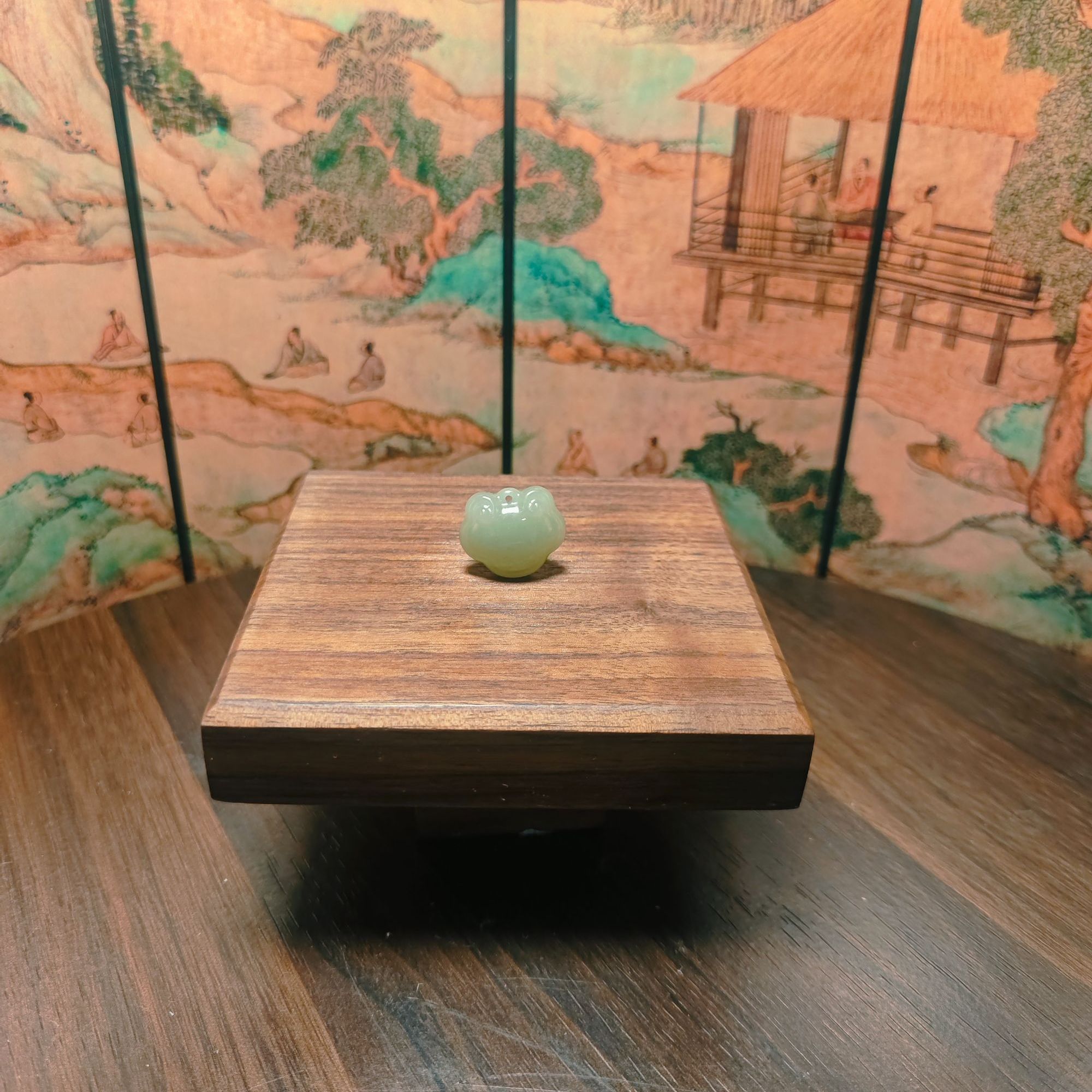 T和田玉平安锁吊坠3803