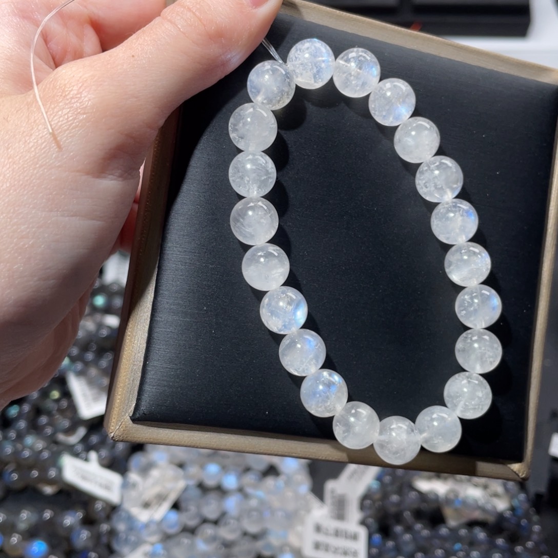 手链长石未镶嵌入门级奶油体蓝月光9m+