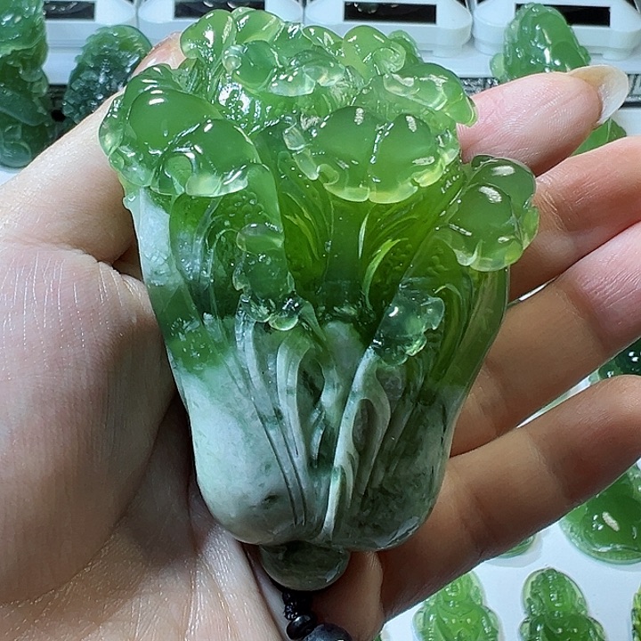 蛇纹石玉手把件未镶嵌