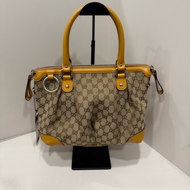 95新 GUCCI/古驰 【龙】17HP09 老花单肩托特包