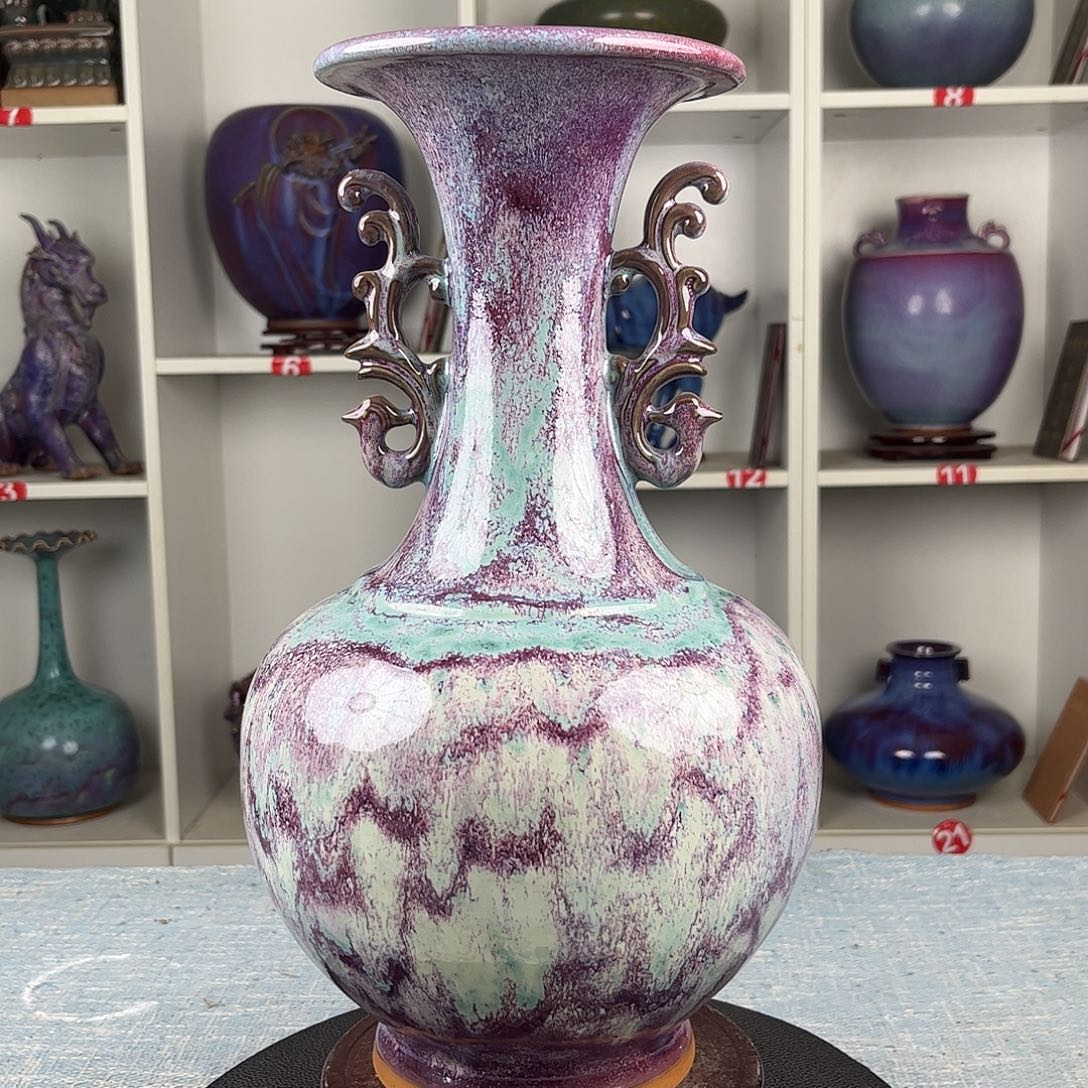 瓷片摆件……丹凤朝阳……无礼盒