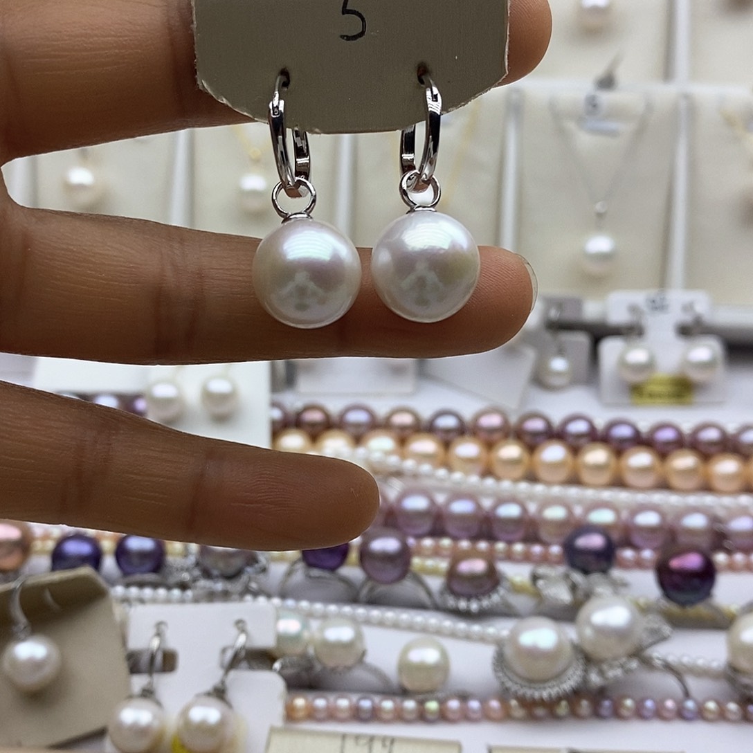 淡水珍珠吊坠(不含链)银S925镶嵌