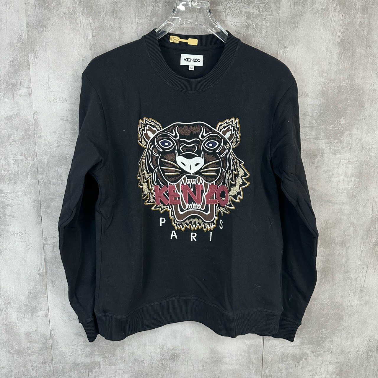95新 KENZO/肯佐  Kenzo 虎头刺绣 圆领卫衣 M码 