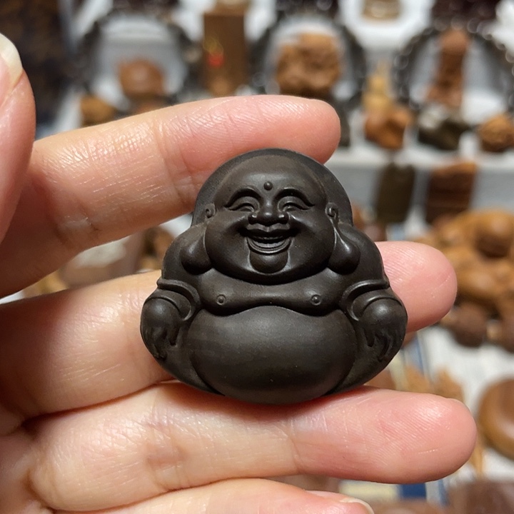 微***好檀香木其他笑佛阴沉保真印度迈索尔老山檀香高货