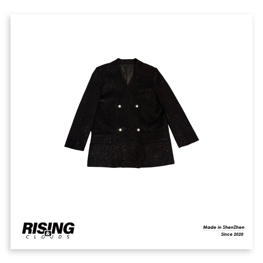 【莎莎】深圳南油保暖”羊毛显瘦羽绒西服”100390