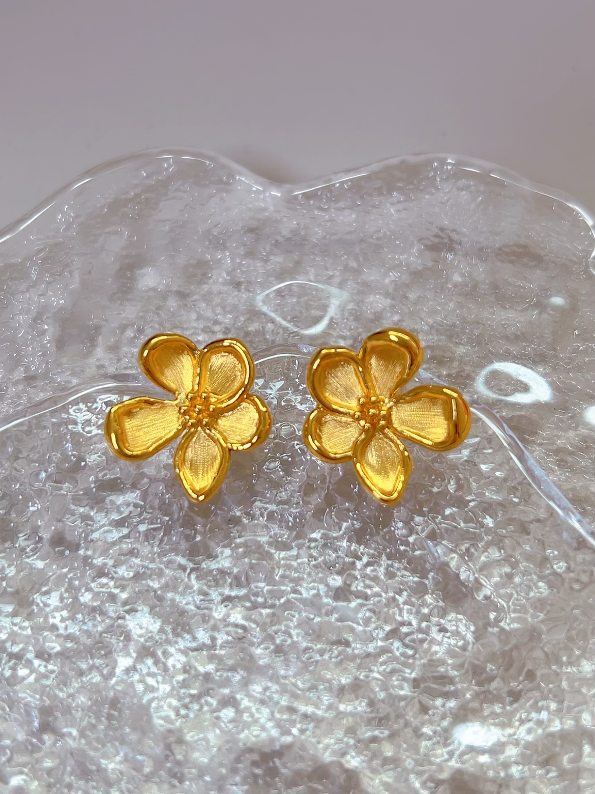 足金999时尚简单五叶花