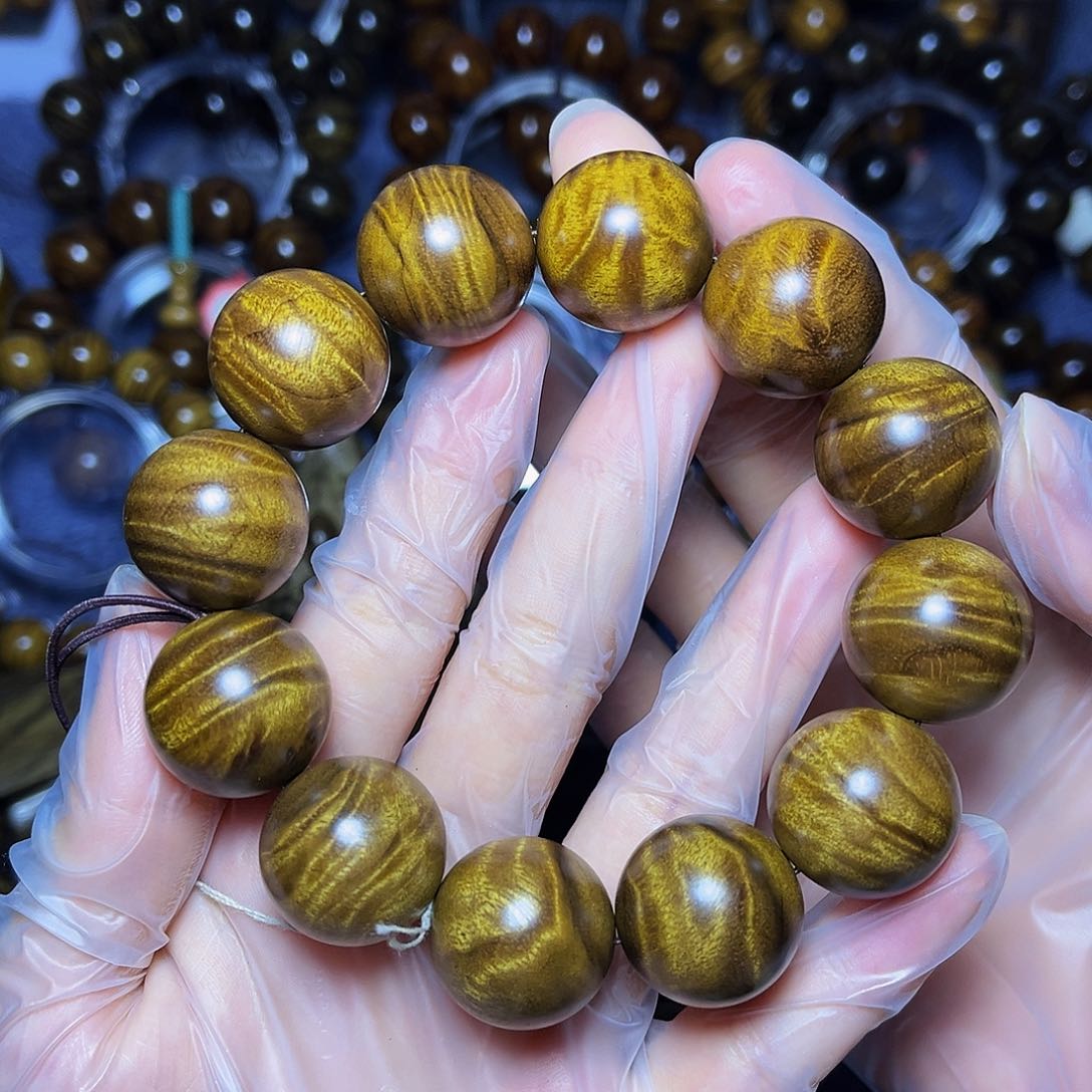 手串/手链楠木（金丝楠）2.0枯木黄金底多宝