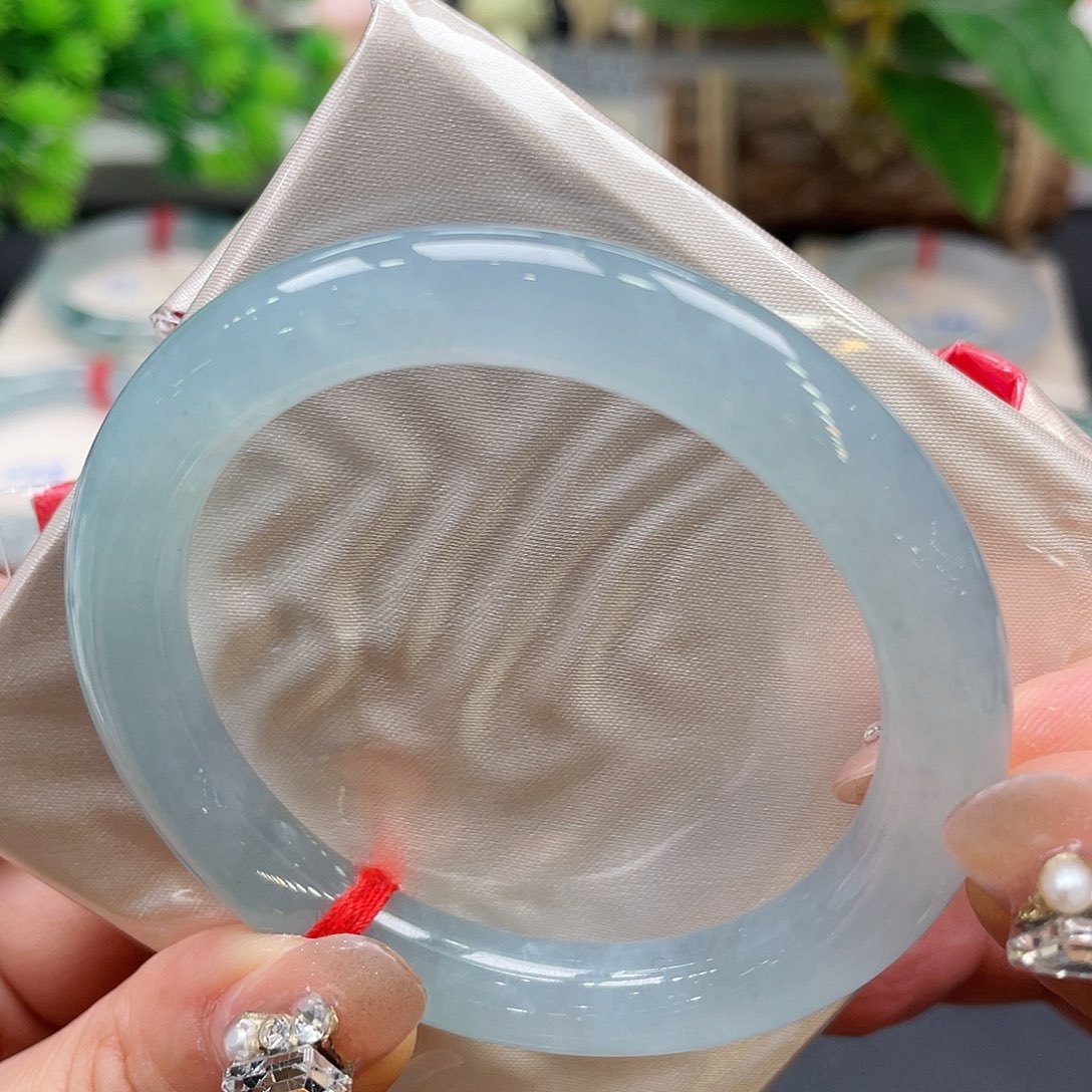 未镶嵌手镯翡翠67号圈粉52.5圈