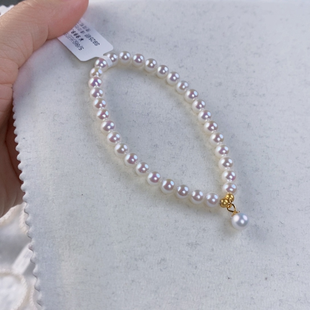 淡水珍珠手绳银S925镶嵌