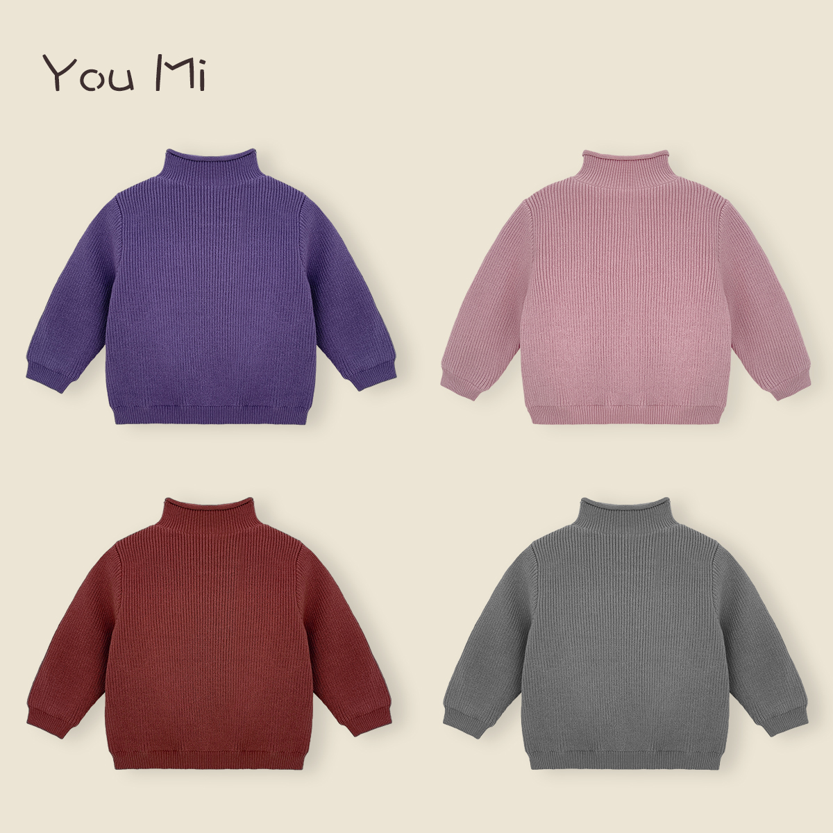 【现货】秋冬装婴幼儿小童韩版时尚高领休闲针织毛衣YT0080-YTQ