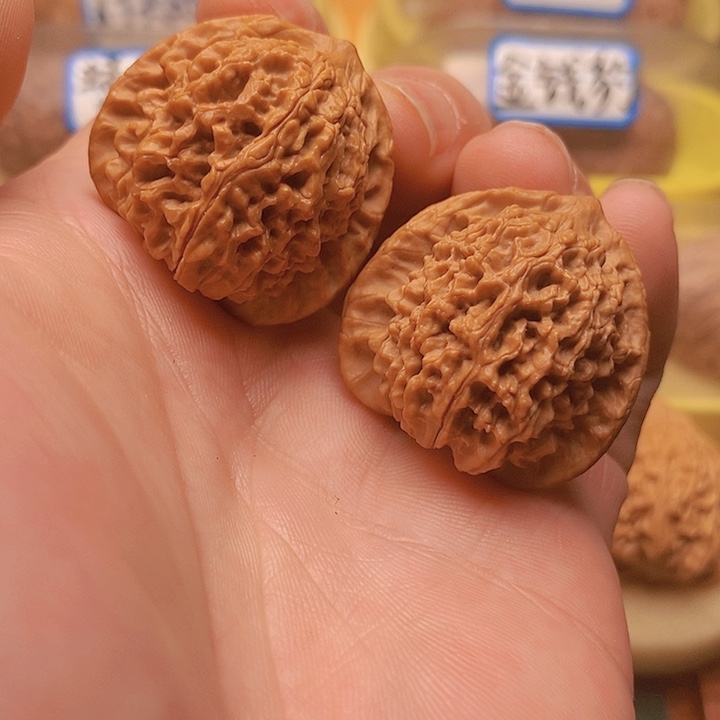 文玩核桃把件34全品野生荔枝纹