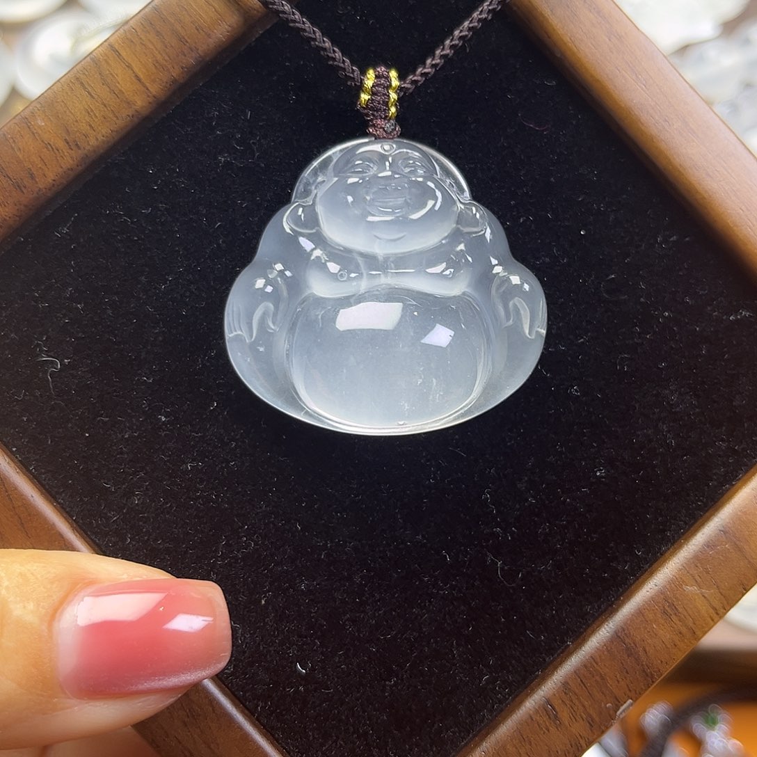 S***a石英质玉未镶嵌颈饰天然玉石佛工吊坠