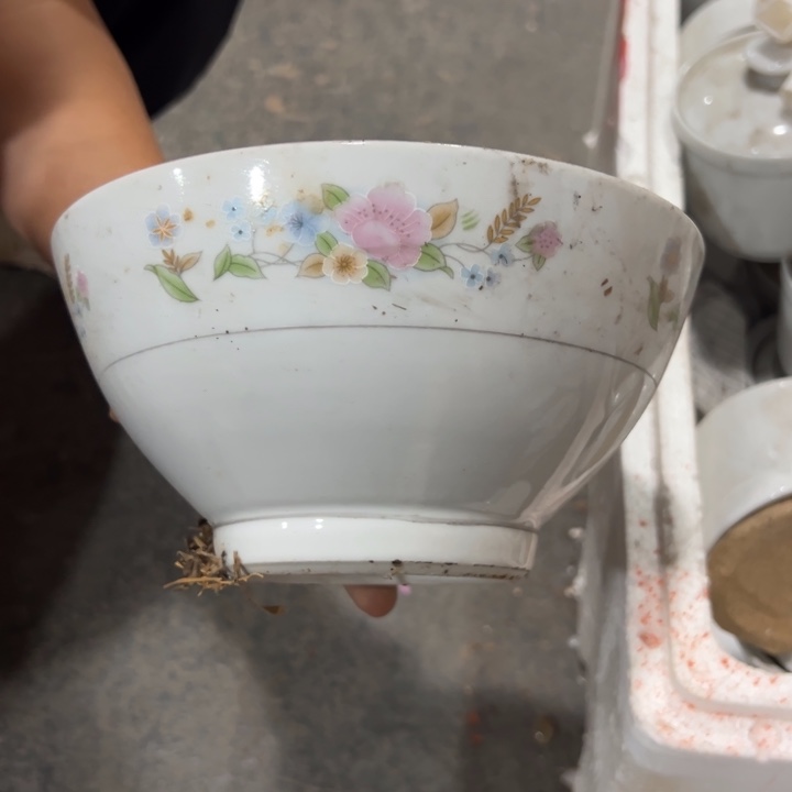 醴陵18厘米老碗瑕疵明显