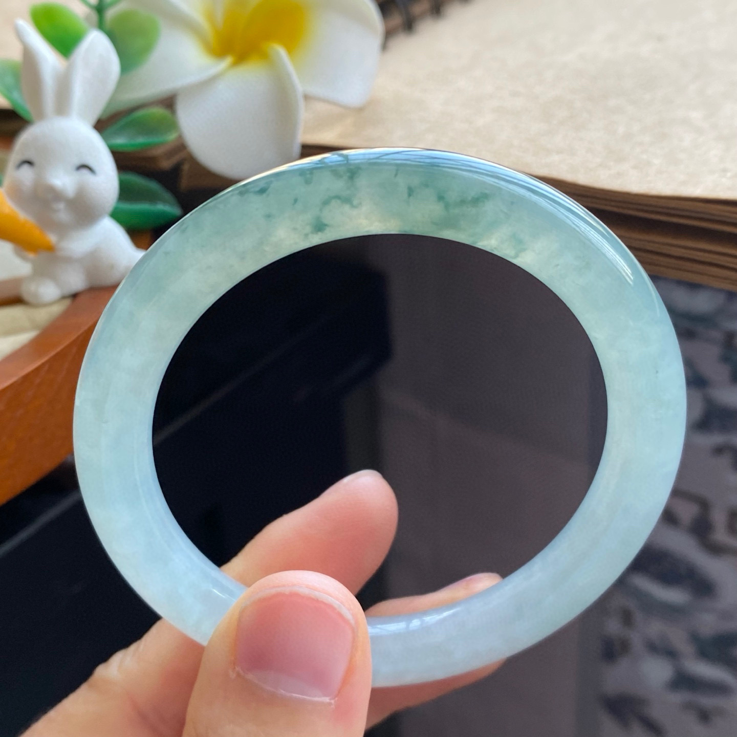 2.12批541号手镯53.5-8.8-8.6冰飘花果冻镯！远山含黛的朦胧！
