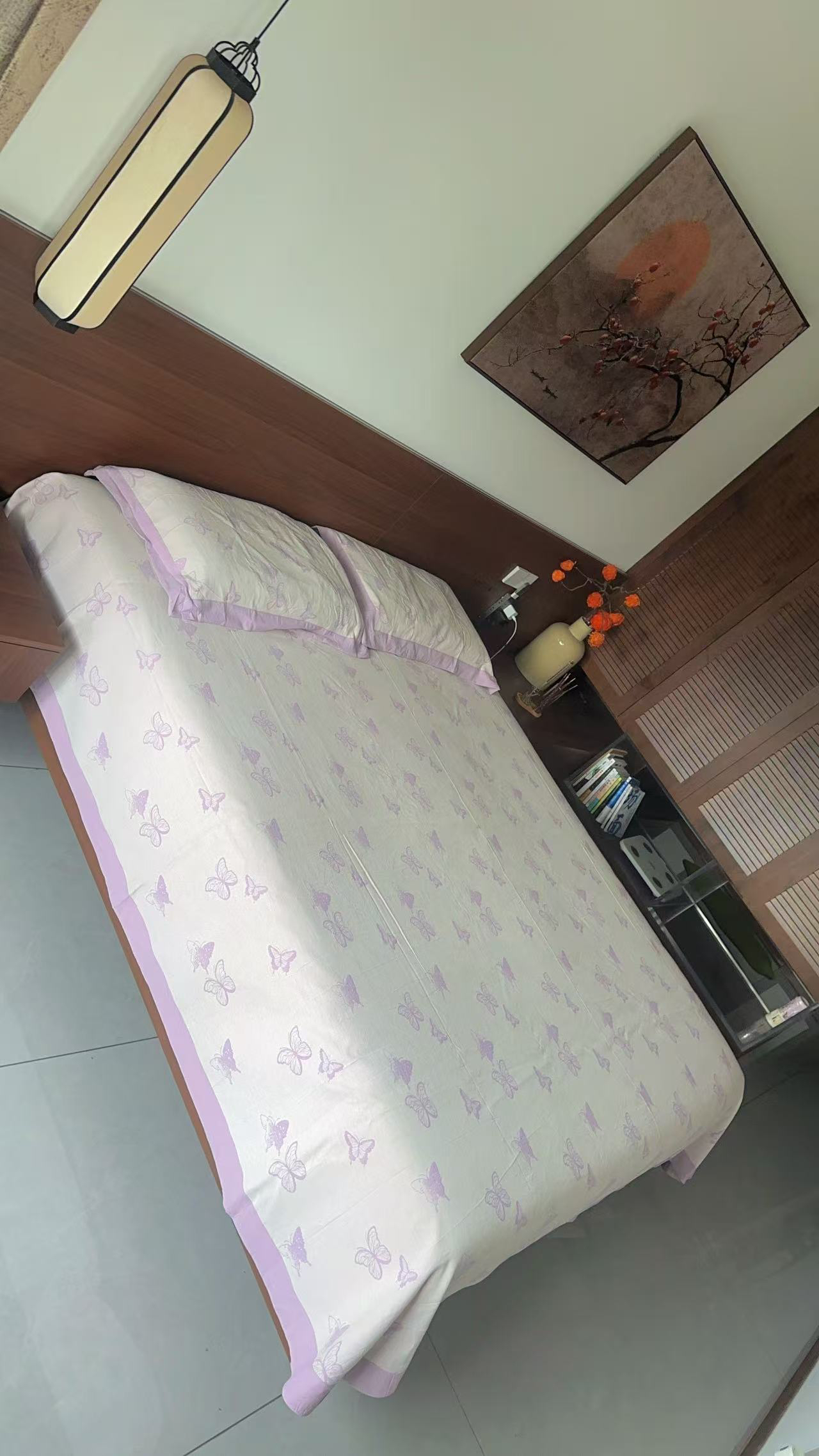 幕古凉席三件套250*250～(福蝶紫)L190会缩水枕套有误差