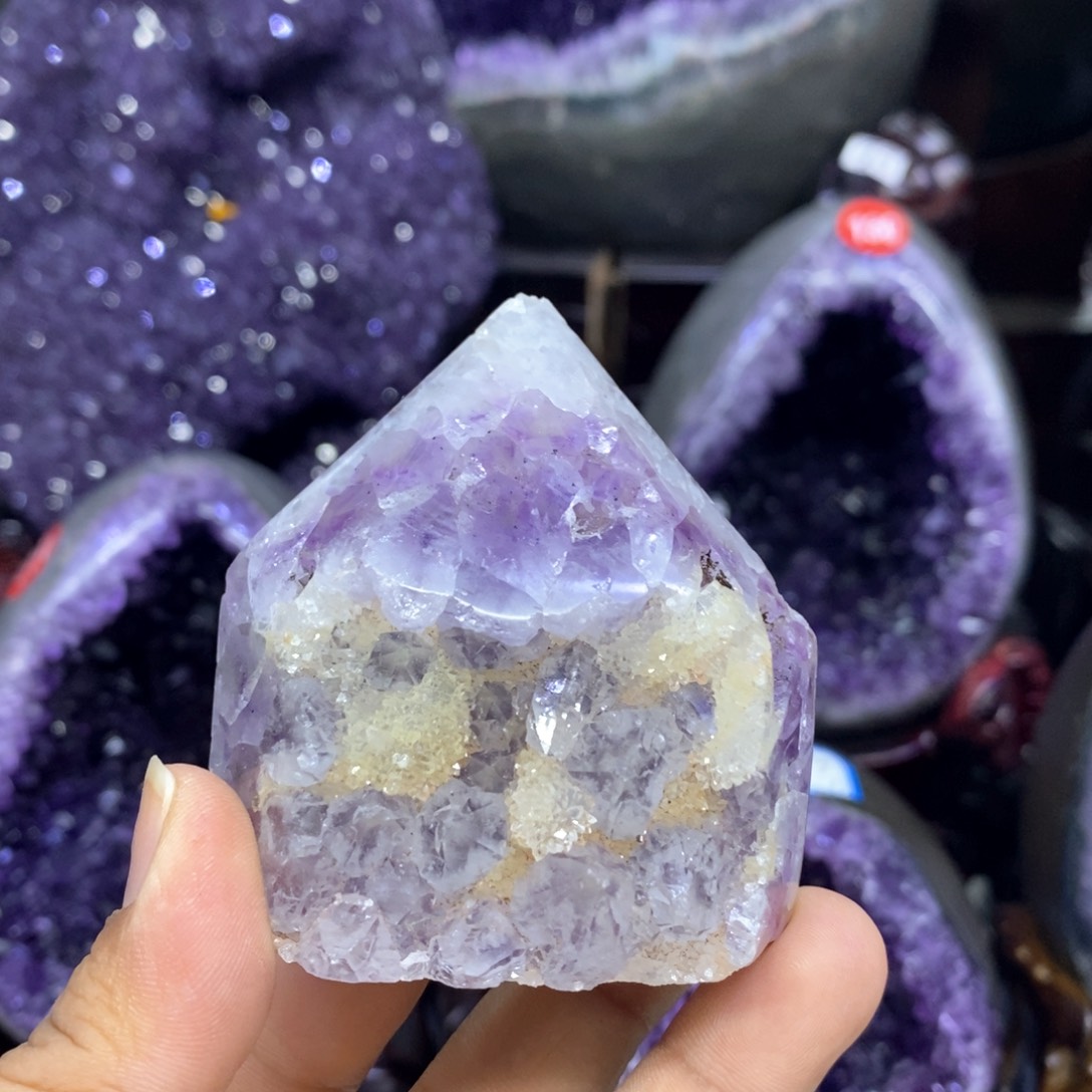 紫晶摆件未镶嵌小小