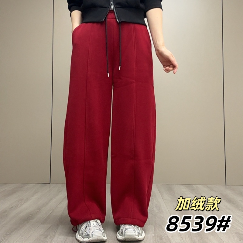 【魅力风】冬季新款时尚潮流休闲弯刀裤加绒加厚显瘦卫裤8539款