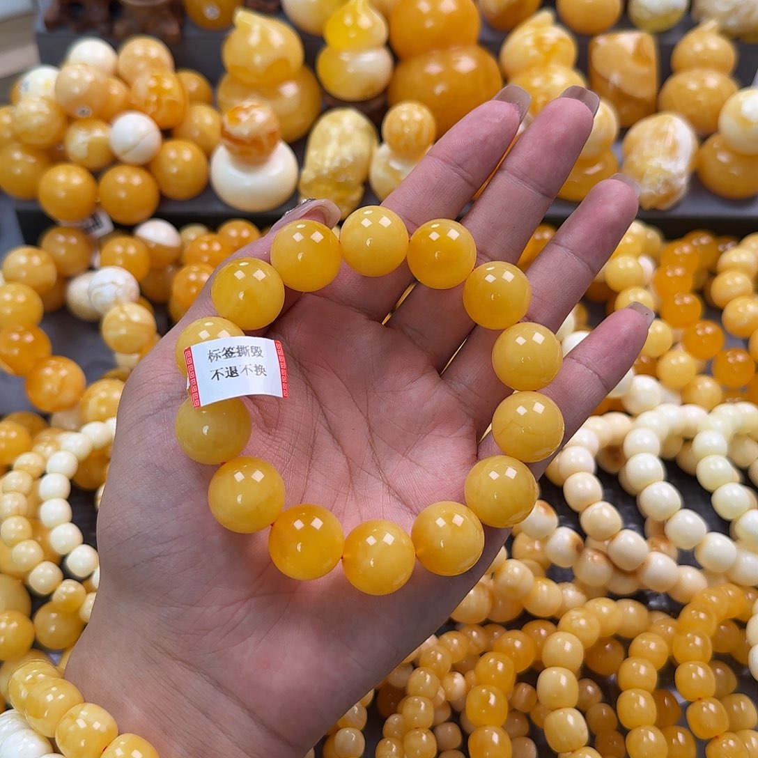 蜜蜡未镶嵌珠宝奇石同料18mm