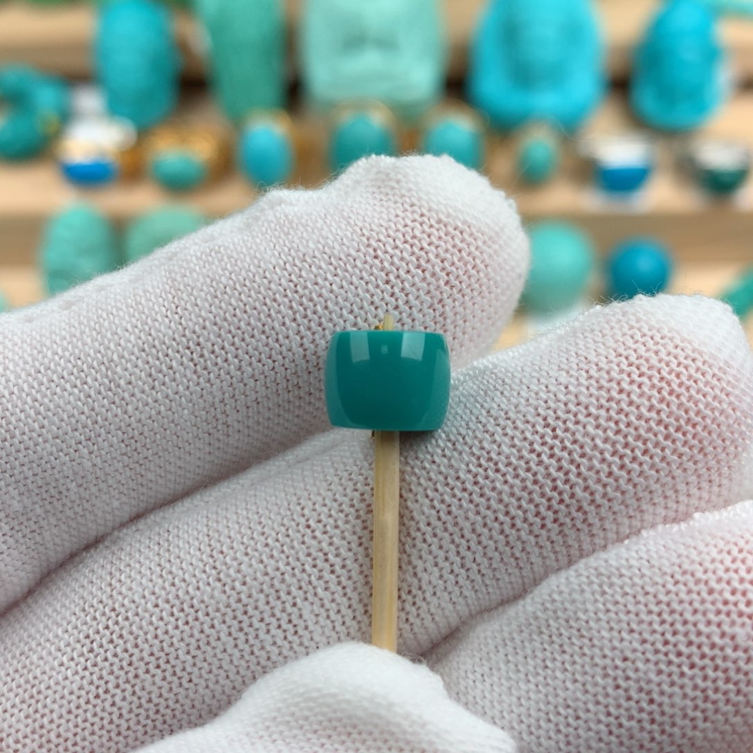 未镶嵌绿松石珠宝奇石8.3-6.5mm