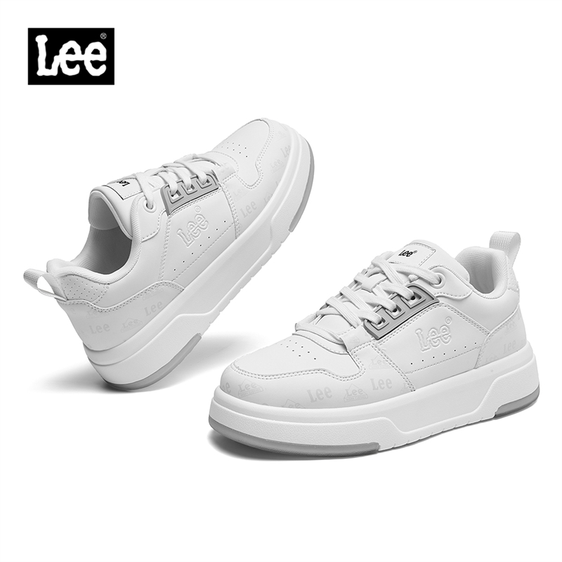 Lee男鞋板鞋男士2025新款秋冬厚底增高真皮小白鞋男款潮流休闲鞋