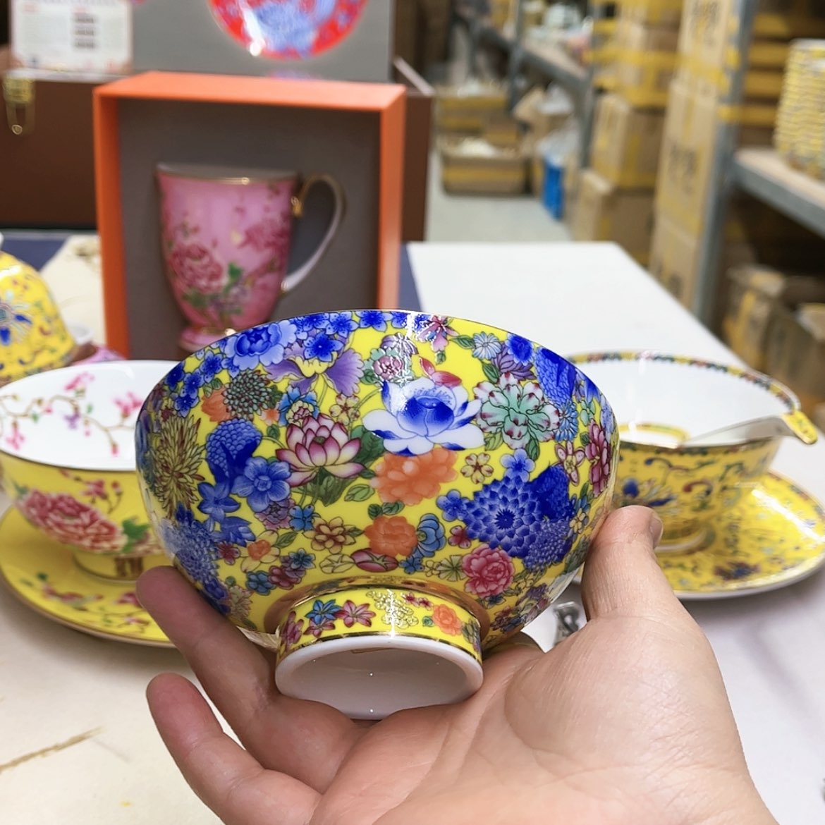 【闪购商品】骨瓷5英寸6黄。。。。。。。。