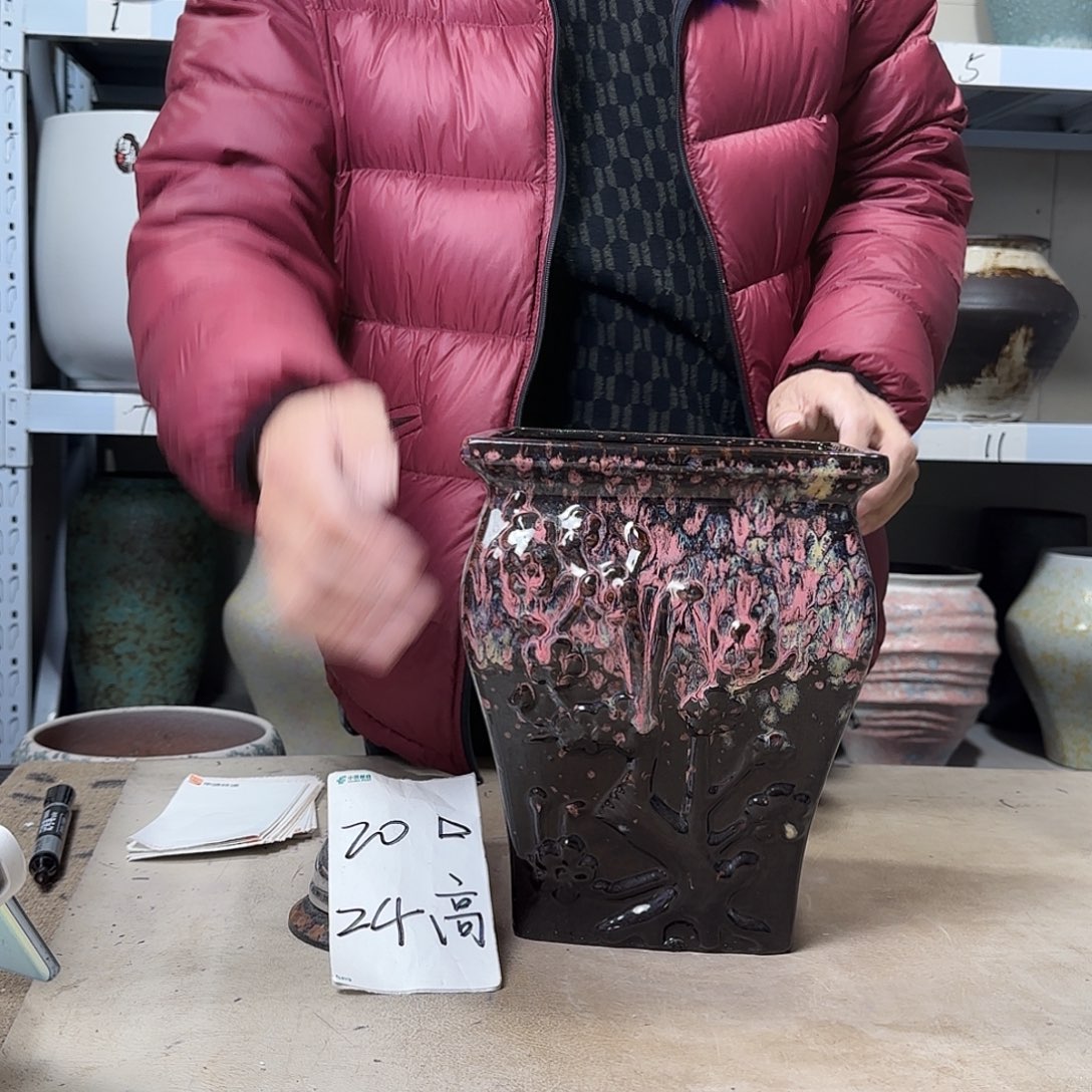 紫砂花盆尺寸20@24