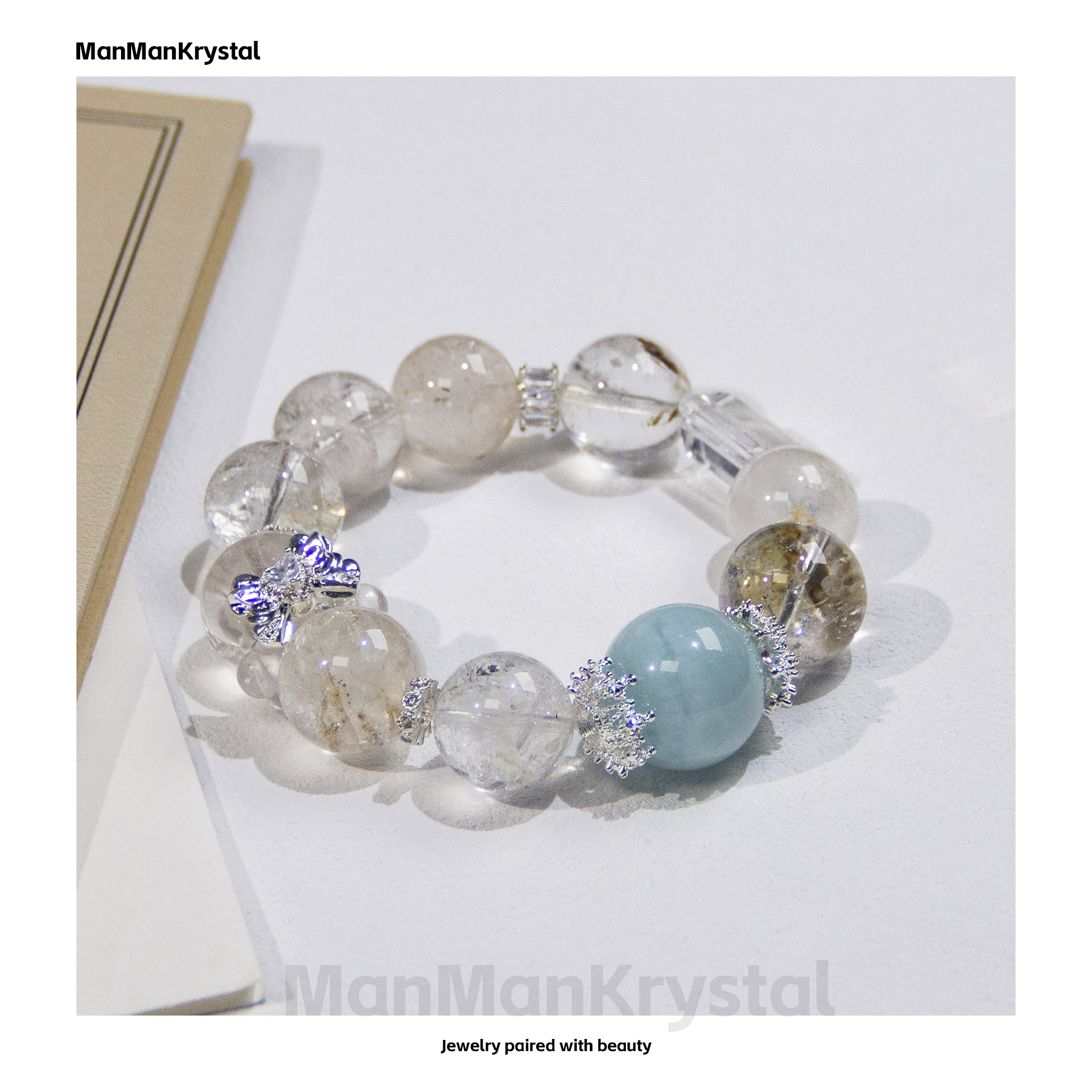 MMJ483【奇迹天光】暖暖家天然闪灵白水晶手链多样性发货 发其一