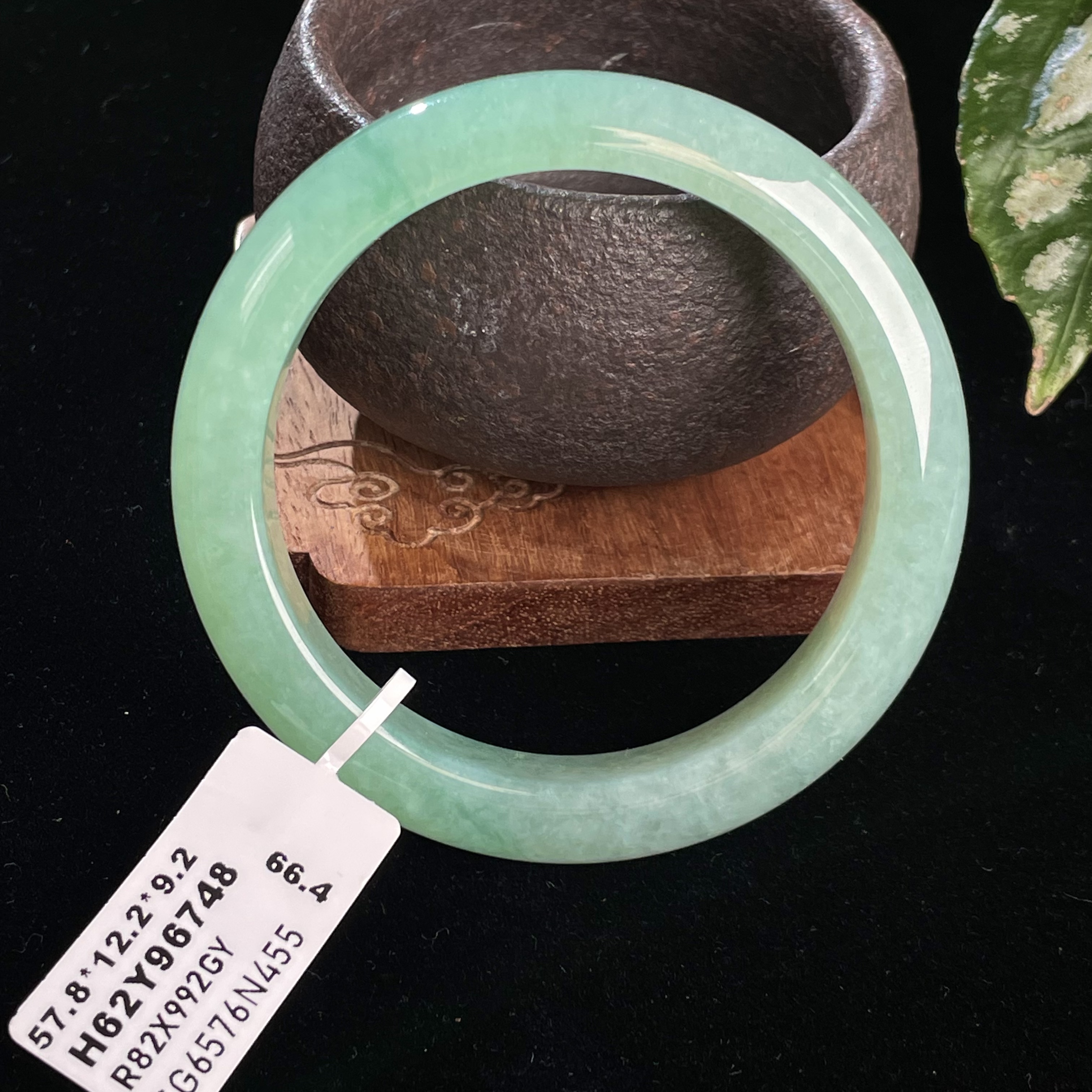 天然翡翠手镯 57.8 SG6576N455