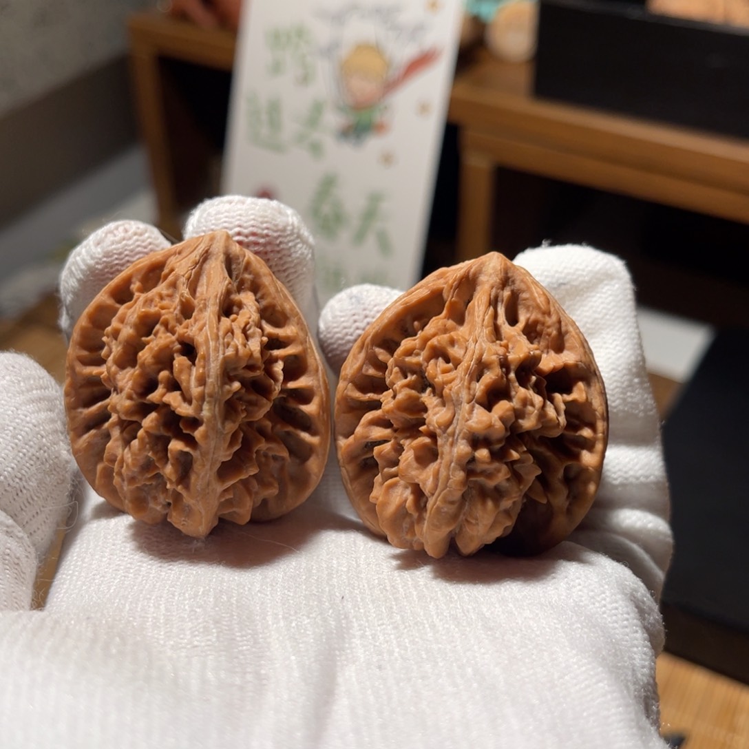 文玩核桃把件37 三羊谷有虚黄，全品，不退不换